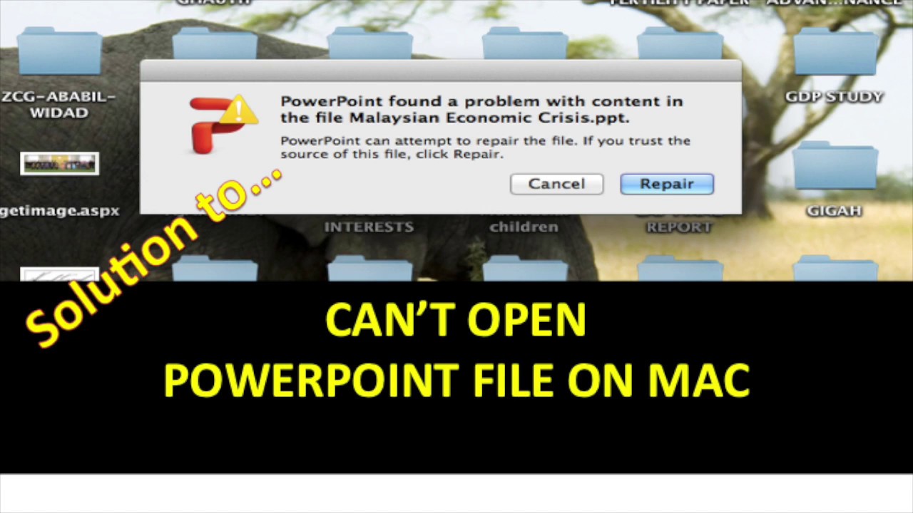 outlook for mac wont send powerpoint